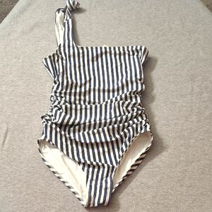 WOMENS Striped One-Shoulder Swimsuit SWIMWEAR ONE PIECE FULL-PIECE